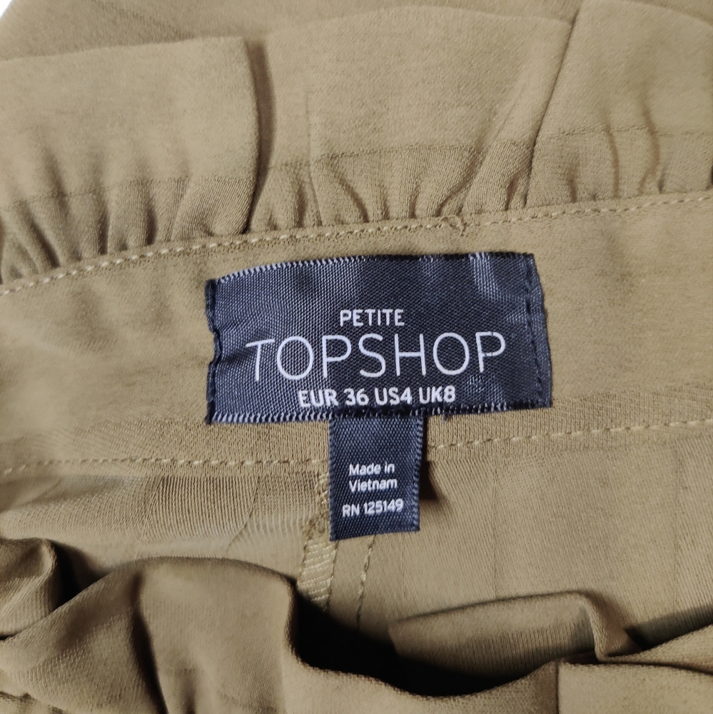 Topshop Olive Green Trousers - Picture 3 of 3